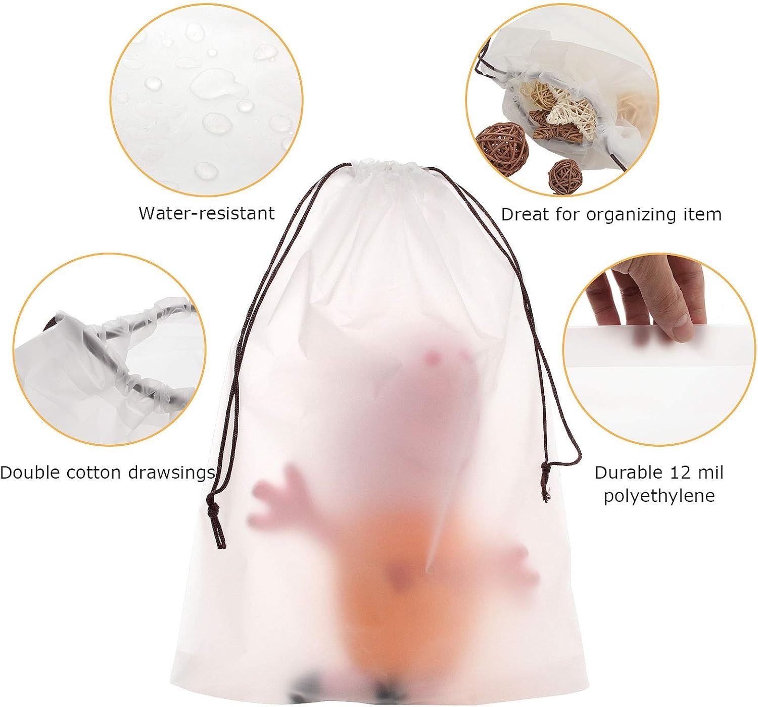 Travel Packing Cube - 10 Pcs Shoe Bags For Travel