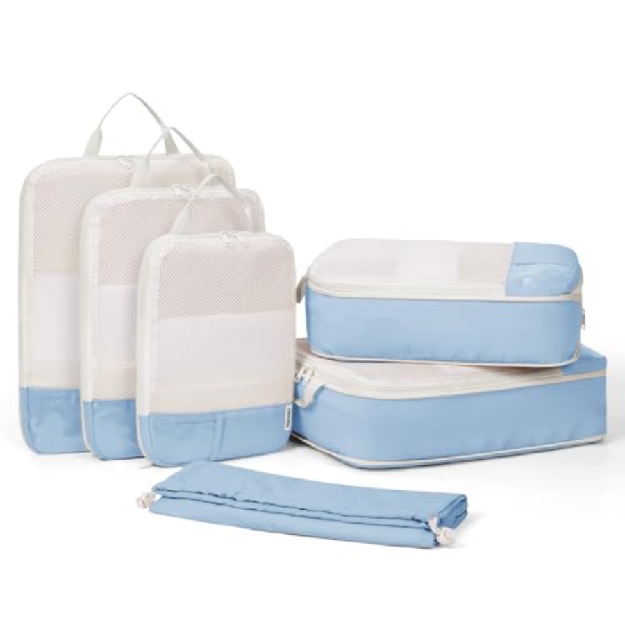 Travel Packing Cube - 6 Set Compression Packing Cubes for