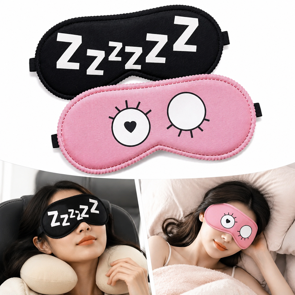 Travel Accessories Gifts For Women - Cartoon Eye Mask. Students Wear and