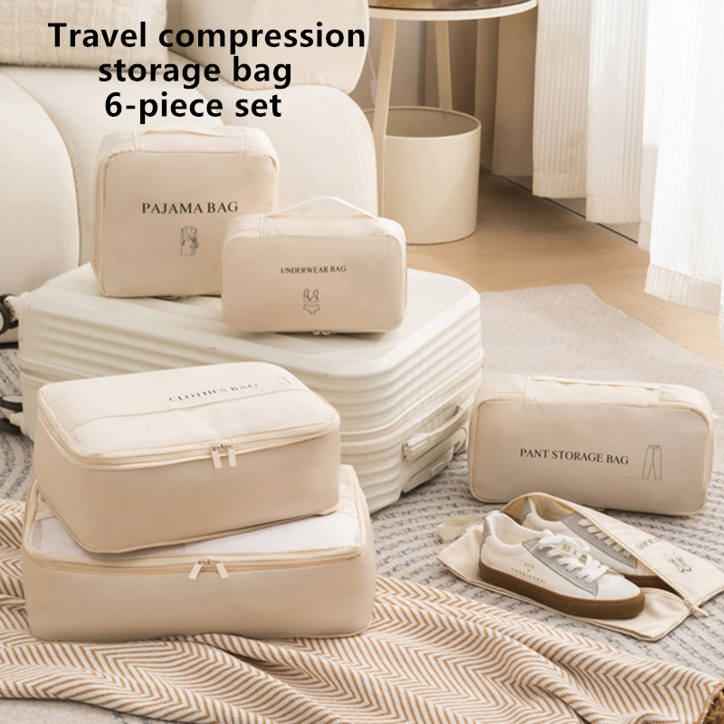 Travel Accessories Gear - 6Pcs/Set Travel Compression Packing Cubes Bag