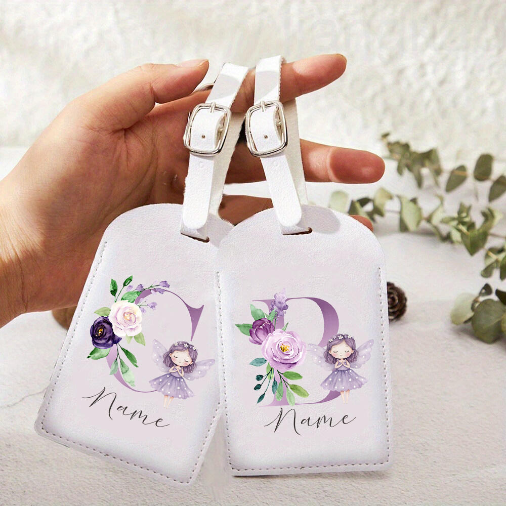 Travel Accessories Designer - Personalized PU Luggage Tag, Flower Fairy
