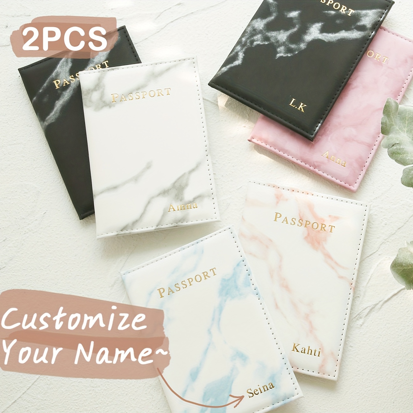 Travel Accessories Gear - 2PCS Custom Couple Passport Holder Set