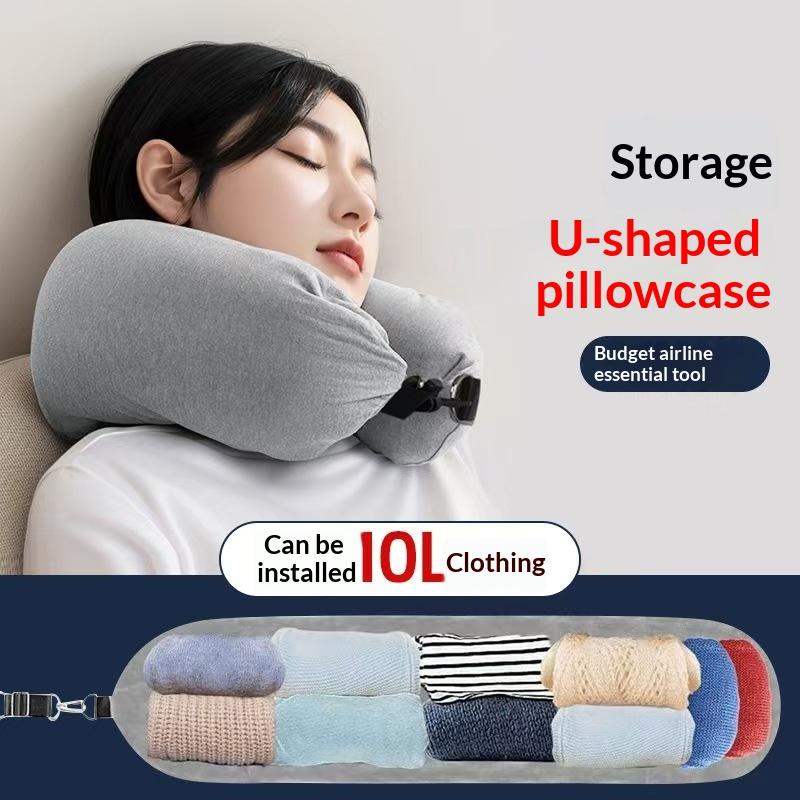 Travel Accessories Pillow - ✰✪Travel Neck Pillow With Fillable Clothing