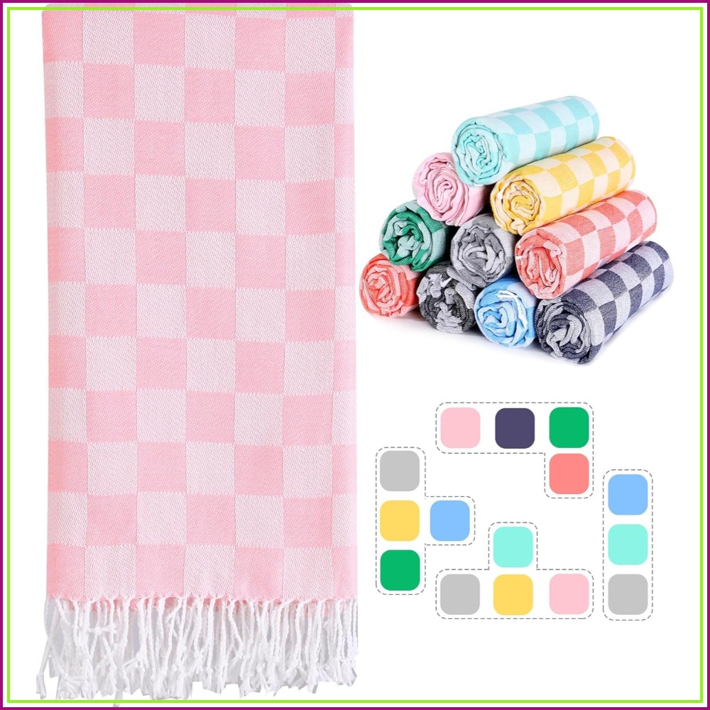 Travel Towel Quick Dry - Travel Vacation Essentials Turkish Beach Towel