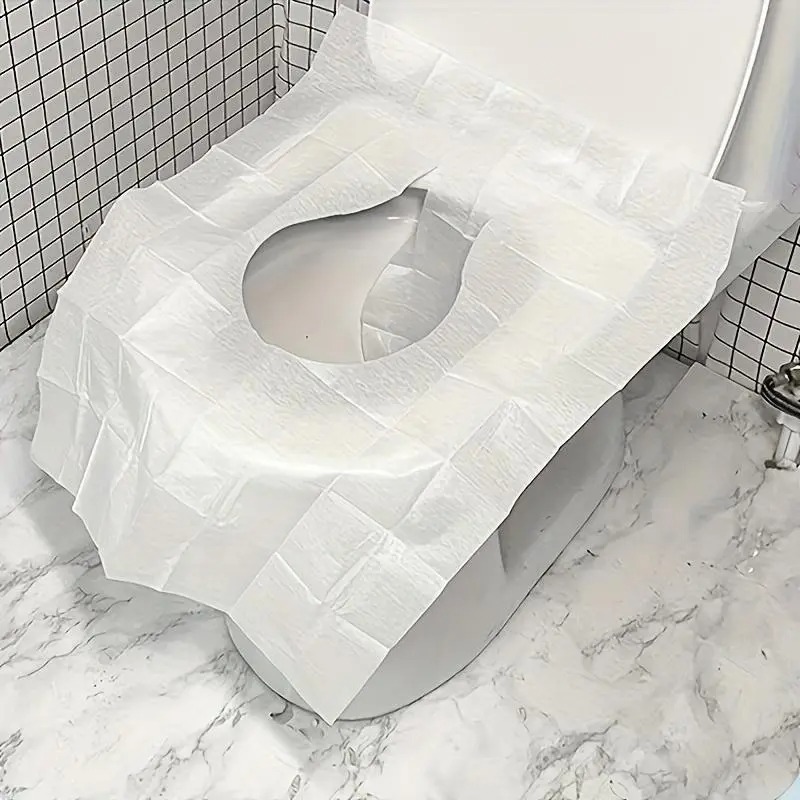 Travel Accessories Essentials - Disposable Toilet Seat Covers, 10pcs Flushable