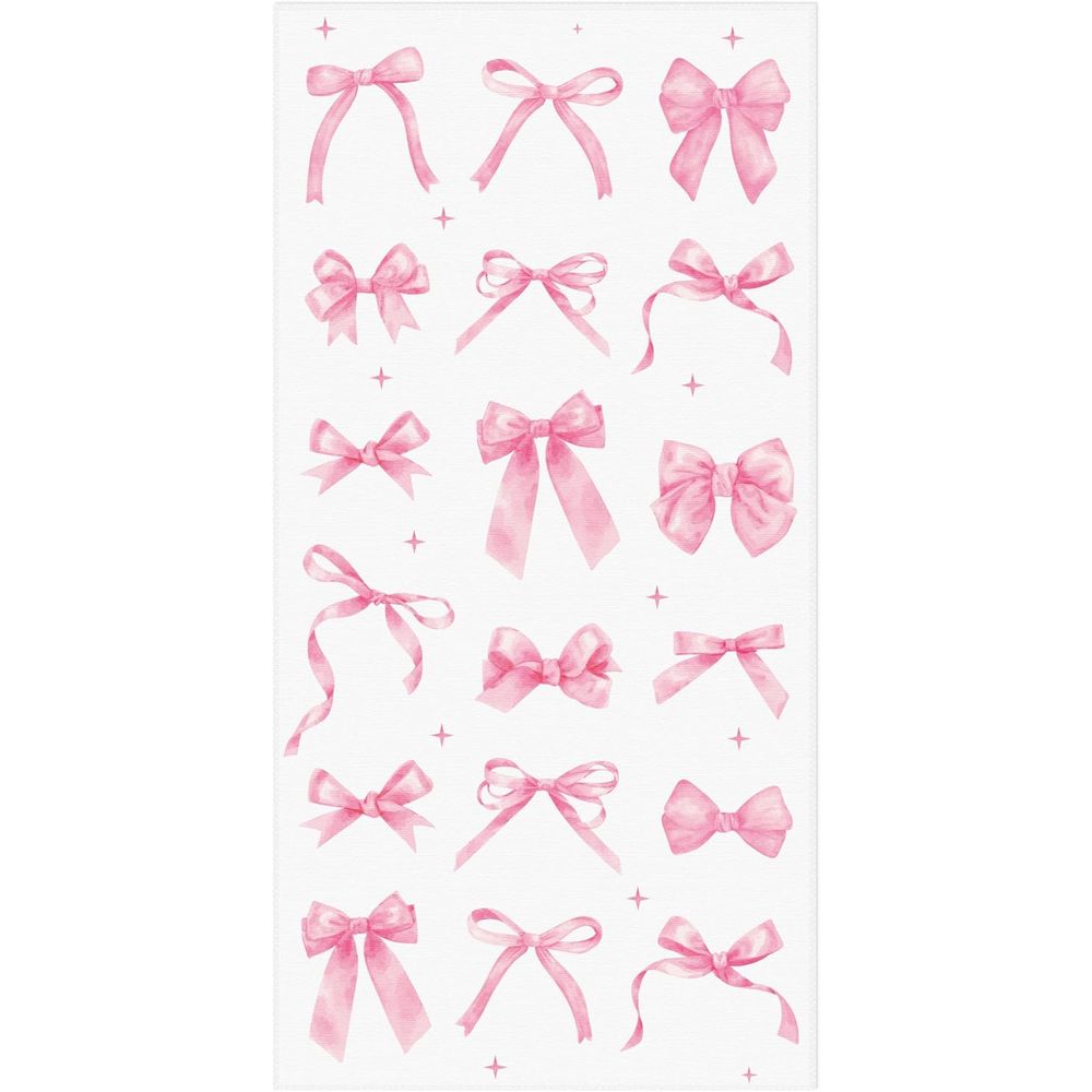Travel Towel Quick Dry - Pink Bow-Decorated 30x60 Inch Microfiber Beach