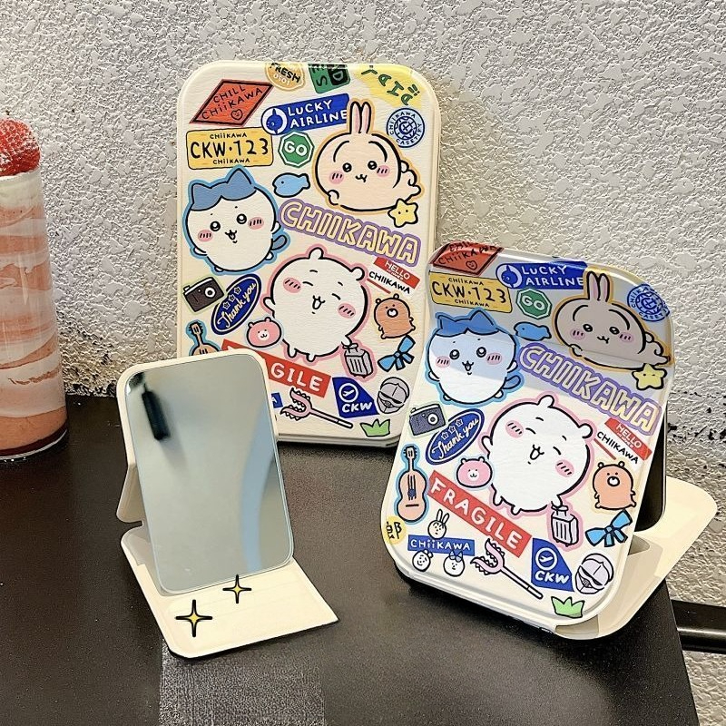 Travel Accessories Essentials - Ckw Foldable Makeup Mirror Cute Usagi