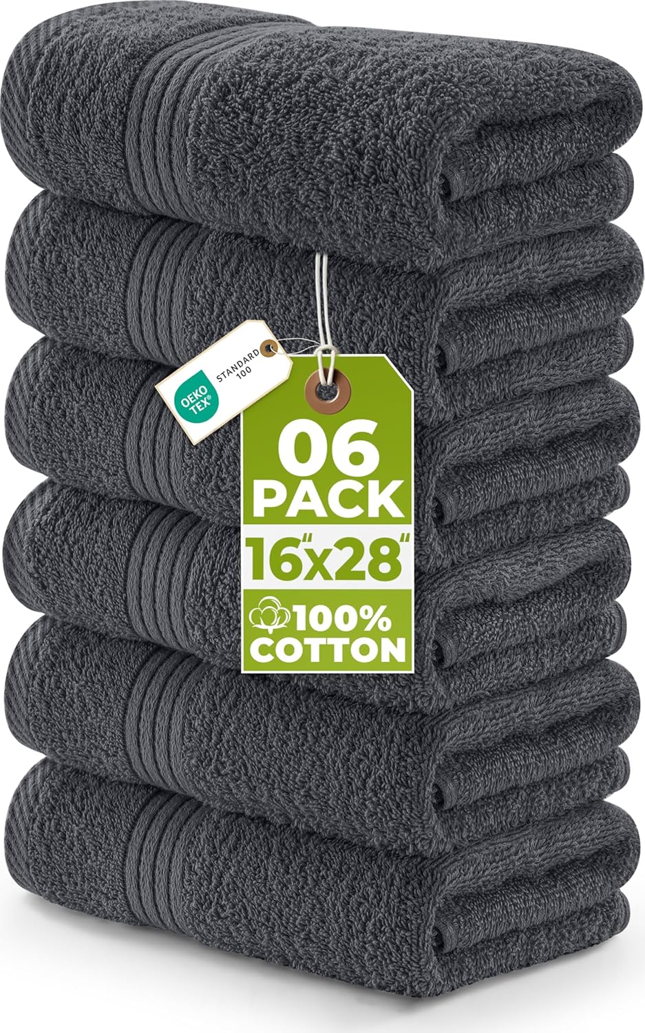 6 Piece Hand Towels Set 16x28  - Travel Towel Quick Dry recension och pris