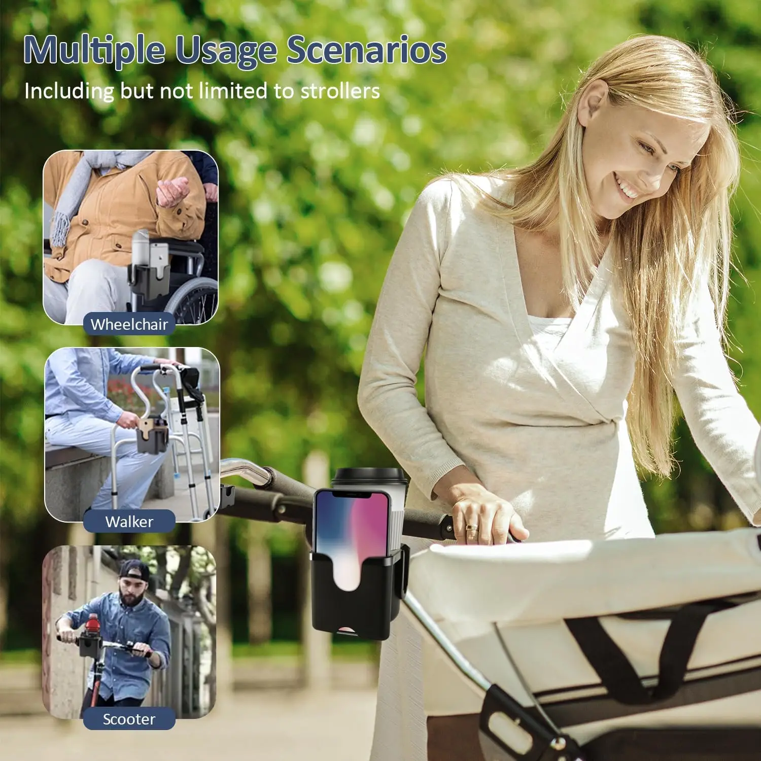 Anti-Slip Pram Cup Holders for - Travel Accessories For 3 Year Old recension och pris