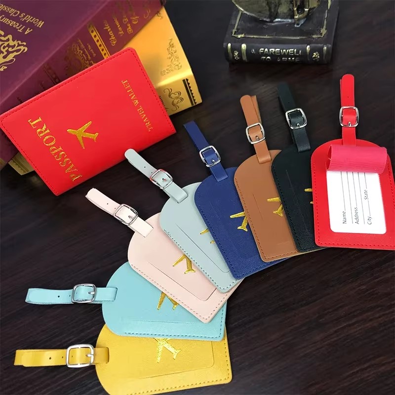 PU Leather Luggage Tag Passpor - Travel Accessories Gear recension och pris