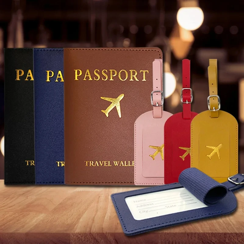 PU Leather Luggage Tag Passpor - Travel Accessories Gear recension och pris