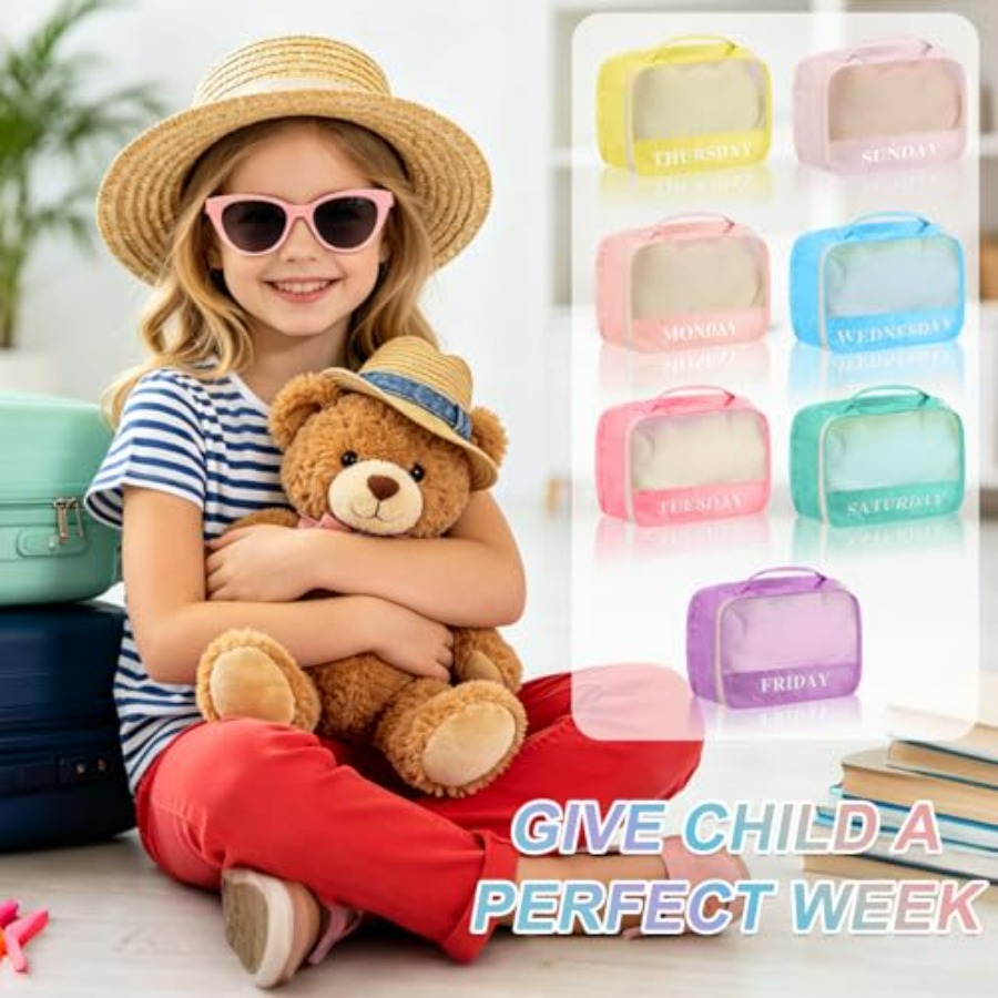 15 Pack Days of The Week Packi - Travel Packing Cube recension och pris