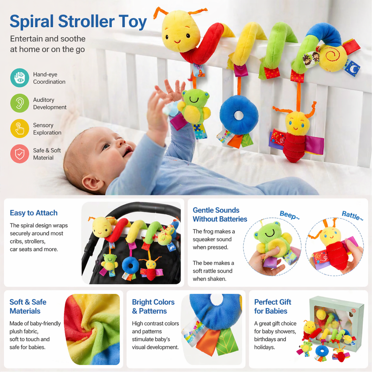 Baby Hanging Car Seat Toys Plu - Travel Accessories For Baby recension och pris