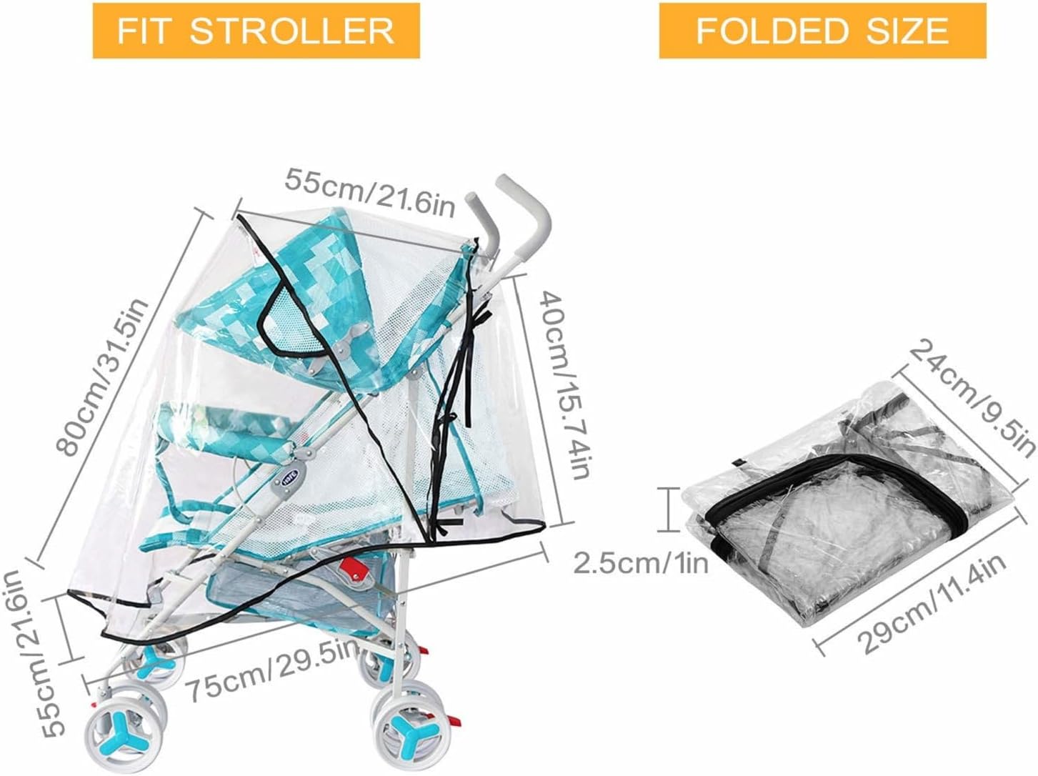 Baby Stroller Rain Cover, Univ - Travel Accessories For Baby recension och pris