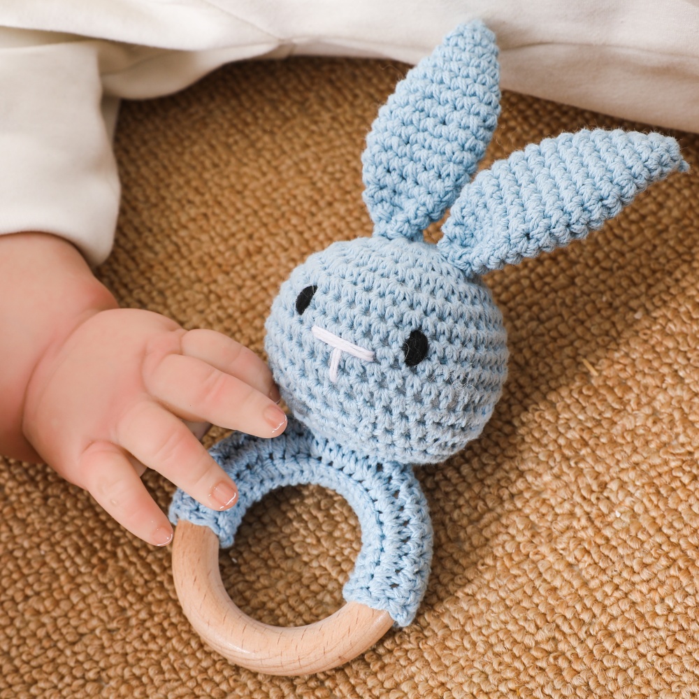 Wooden Baby Rattle Toy Handmad - Travel Accessories For 3 Year Old recension och pris