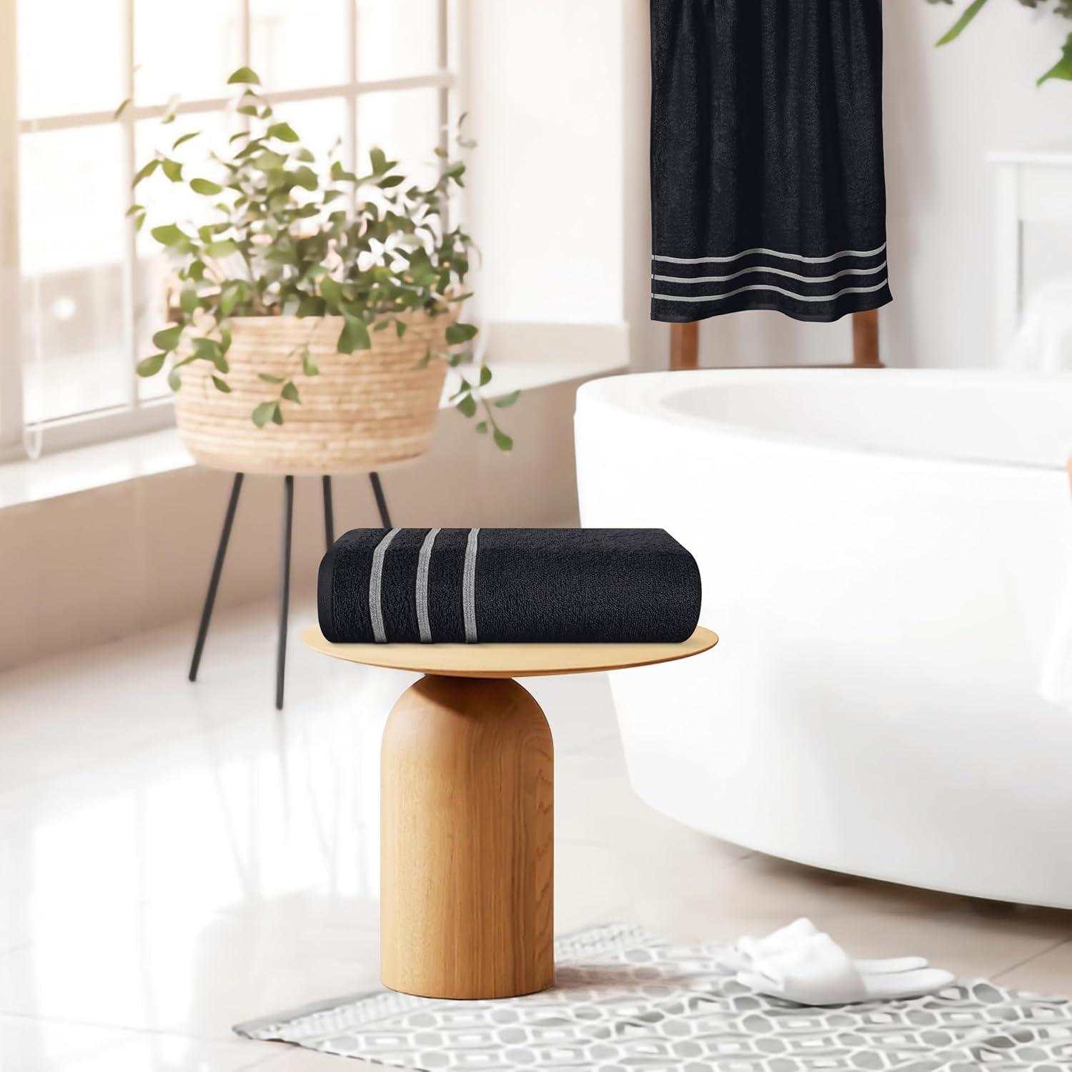 2-Pack Oversized Cotton Bath T - Travel Towel Quick Dry recension och pris