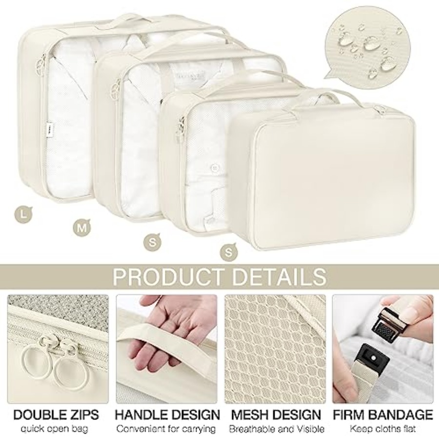8 Set Packing Cubes for Travel - Travel Packing Cube recension och pris