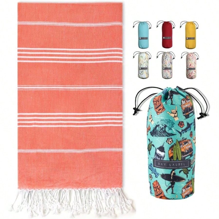 Turkish Beach Towel With Trave - Travel Towel Quick Dry recension och pris