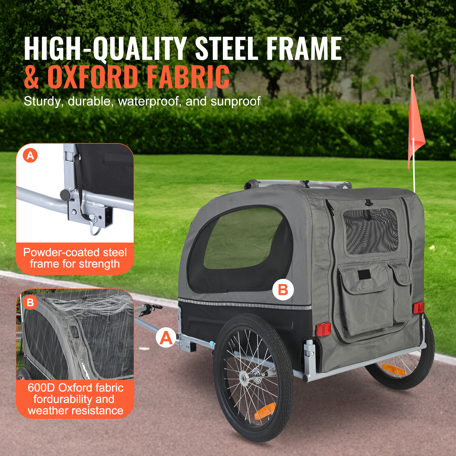 SucceBuy 88lbs Dog Bike Traile - Travel Accessories In Store recension och pris