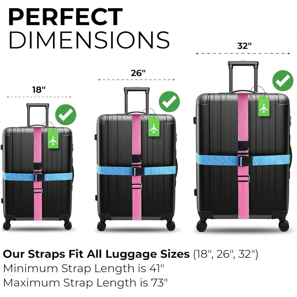 Luggage Strap Set with Luggage - Travel Accessories Kit recension och pris