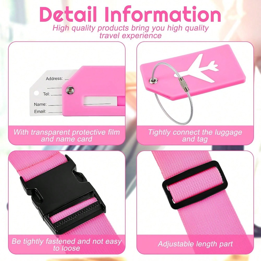 Luggage Strap Set with Luggage - Travel Accessories Kit recension och pris