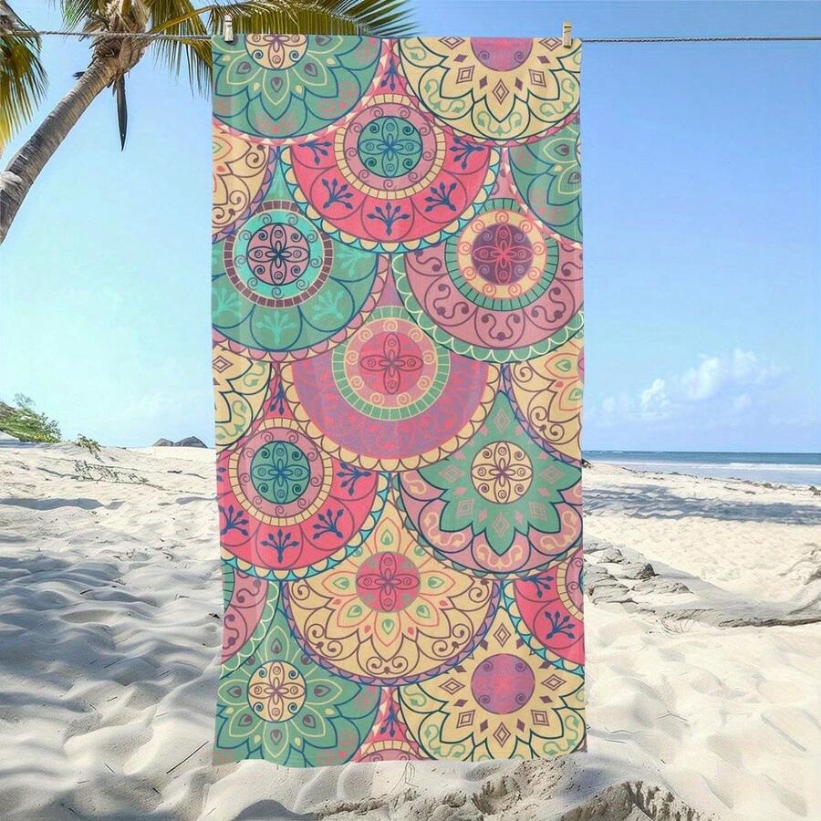 Vibrant Mandala Beach Towel Mi - Travel Towel Quick Dry recension och pris