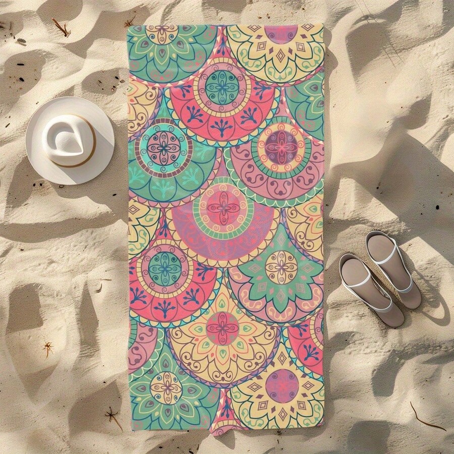 Vibrant Mandala Beach Towel Mi - Travel Towel Quick Dry recension och pris