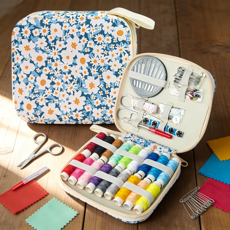 Mini Floral Sewing Kit Portabl - Travel Accessories To Sew recension och pris