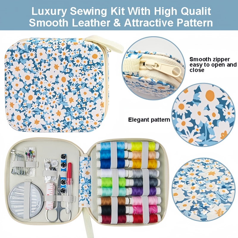 Mini Floral Sewing Kit Portabl - Travel Accessories To Sew recension och pris