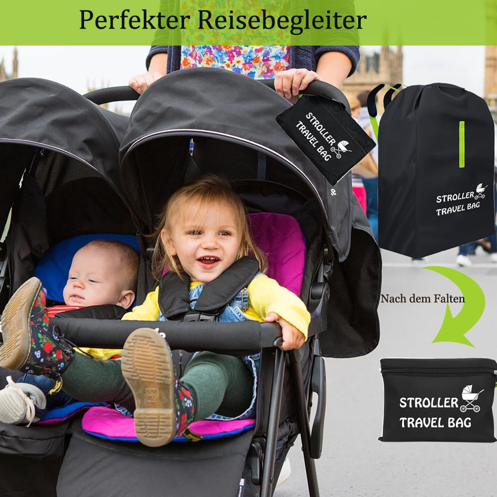 Baby Stroller Travel Bag With  - Travel Accessories For 3 Year Old recension och pris