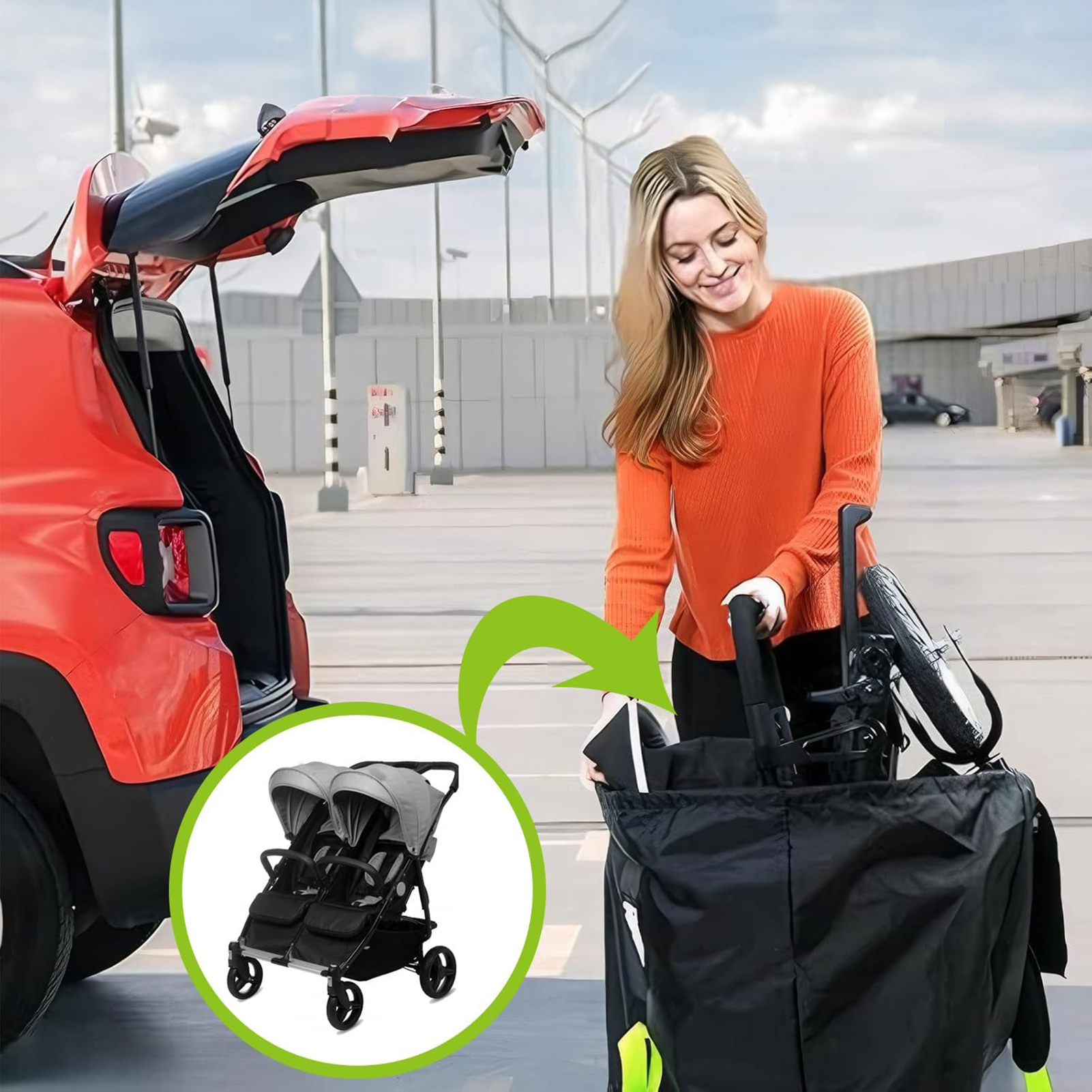 Baby Stroller Travel Bag With  - Travel Accessories For 3 Year Old recension och pris