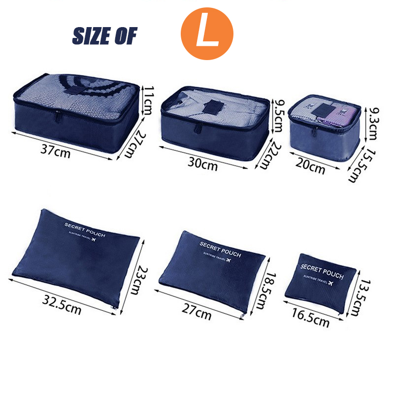 6Pcs Large Size Travel Packing - Travel Packing Cube recension och pris