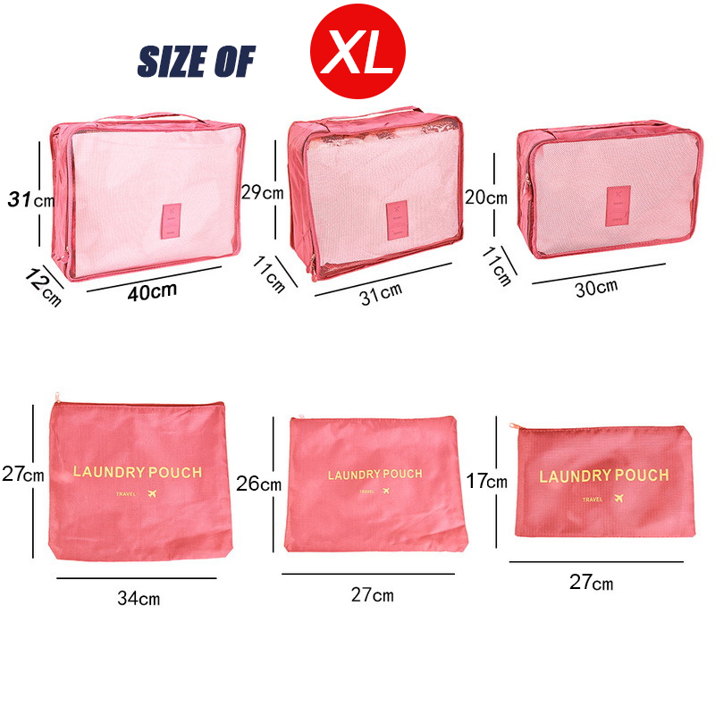 6Pcs Large Size Travel Packing - Travel Packing Cube recension och pris