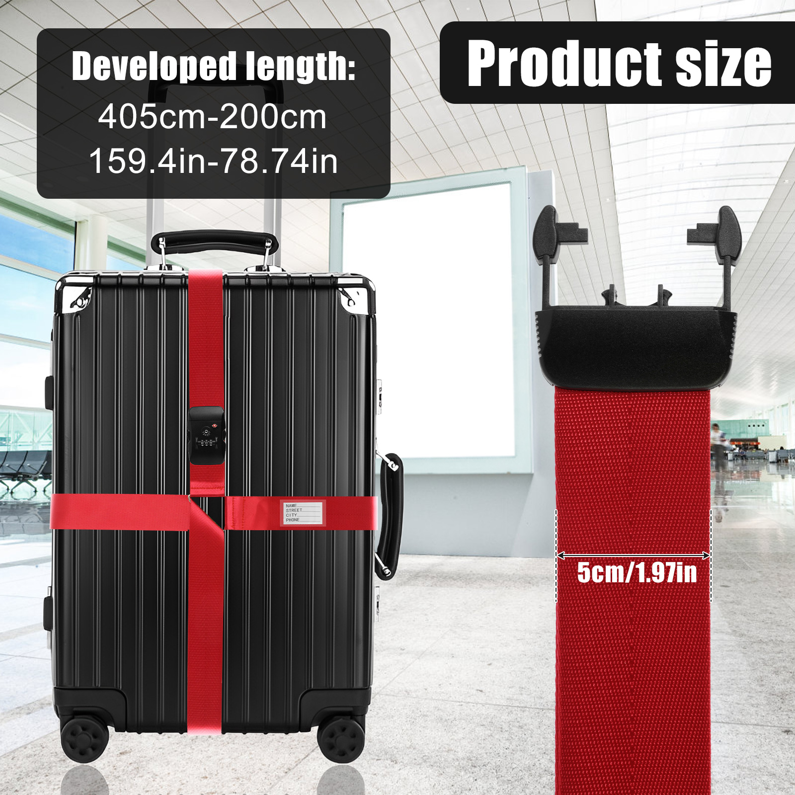 Adjustable Length Luggage Pack - Travel Accessories Essentials recension och pris