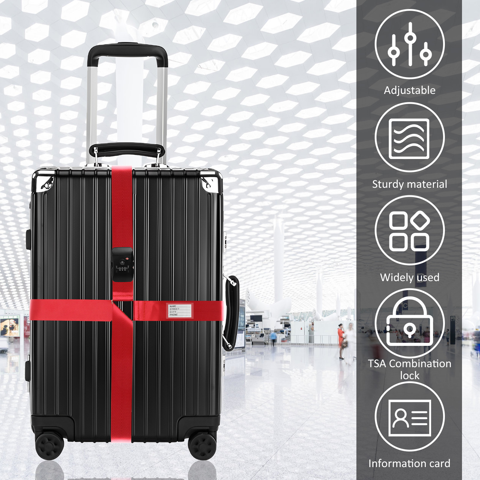 Adjustable Length Luggage Pack - Travel Accessories Essentials recension och pris