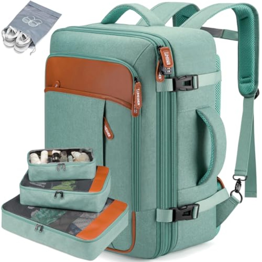 Laptop Travel Backpack with 4  - Travel Packing Cube recension och pris