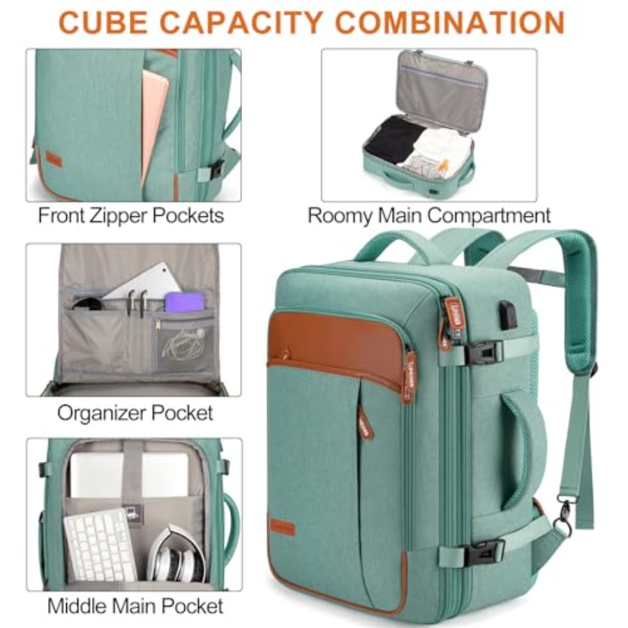 Laptop Travel Backpack with 4  - Travel Packing Cube recension och pris