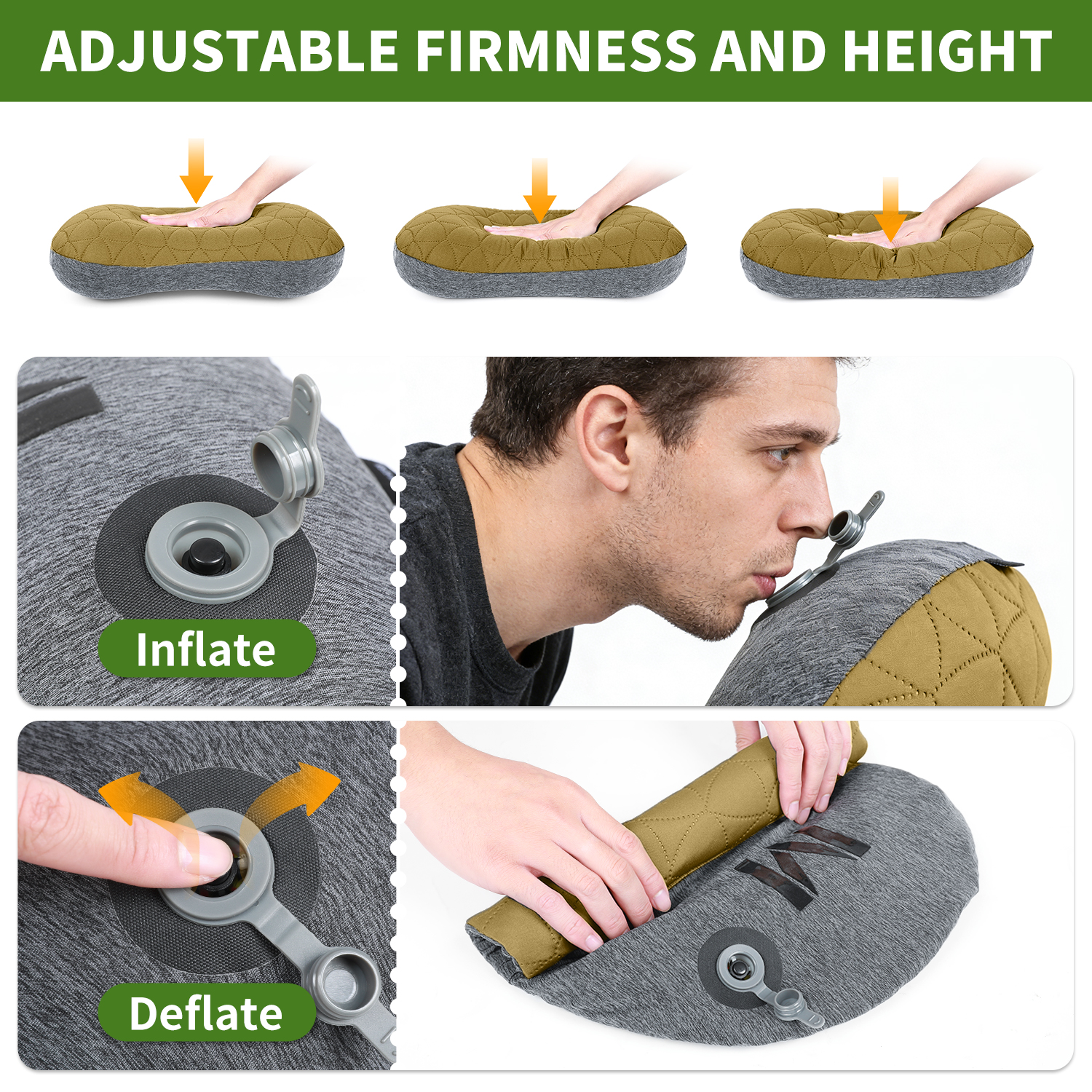 MAPLEAF Camping Inflatable Pil - Travel Accessories Pillow recension och pris