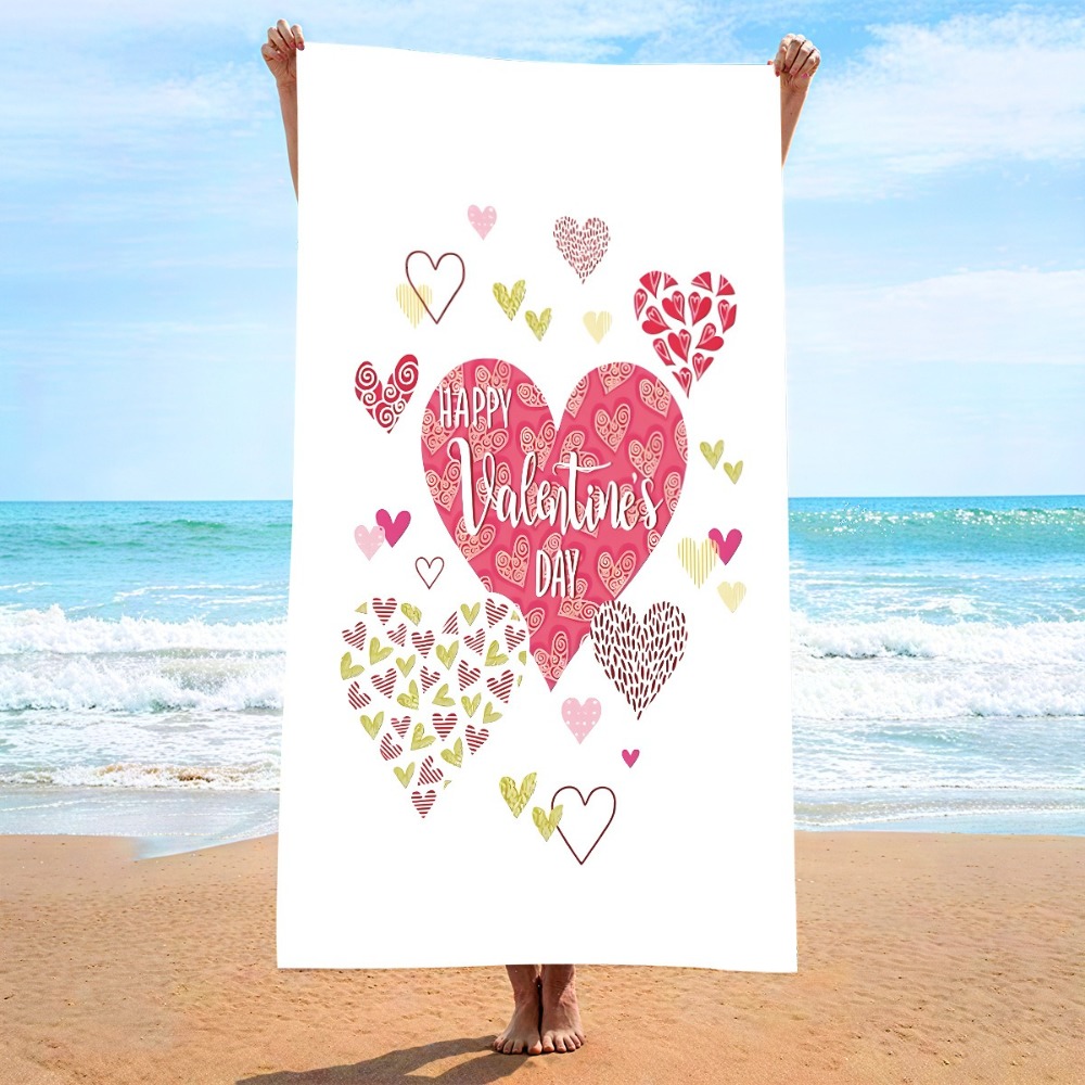 Heart Symbol Bath Towel 27x55i - Travel Towel Quick Dry recension och pris