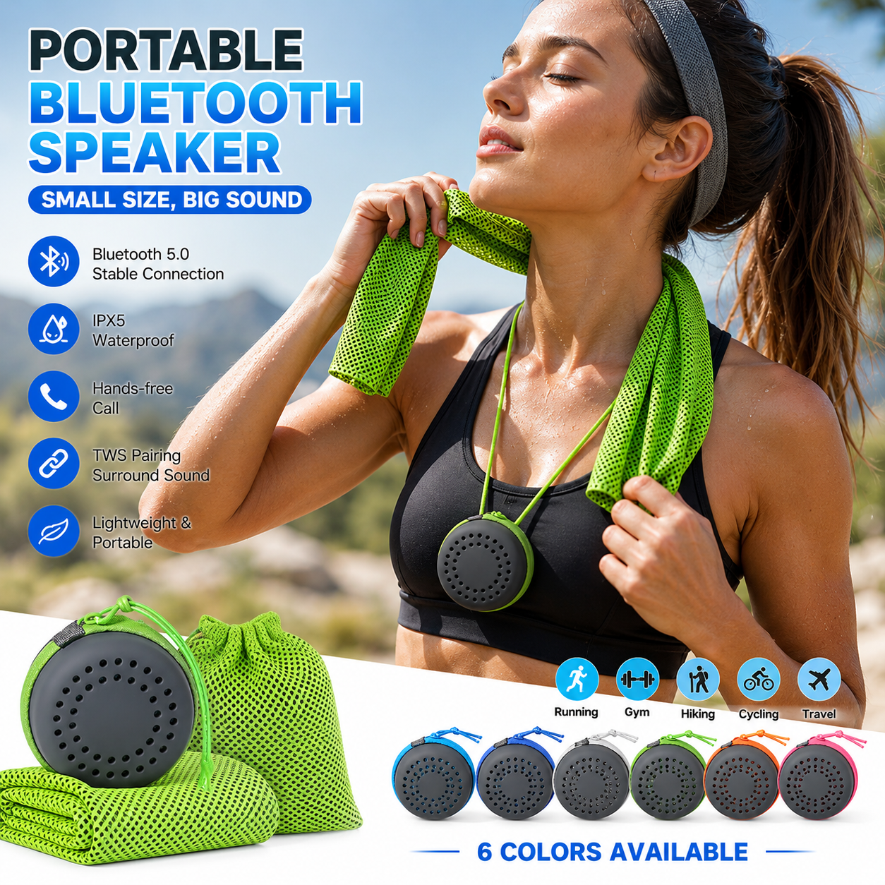 Portable Cooling Sports Towel  - Travel Towel Quick Dry recension och pris