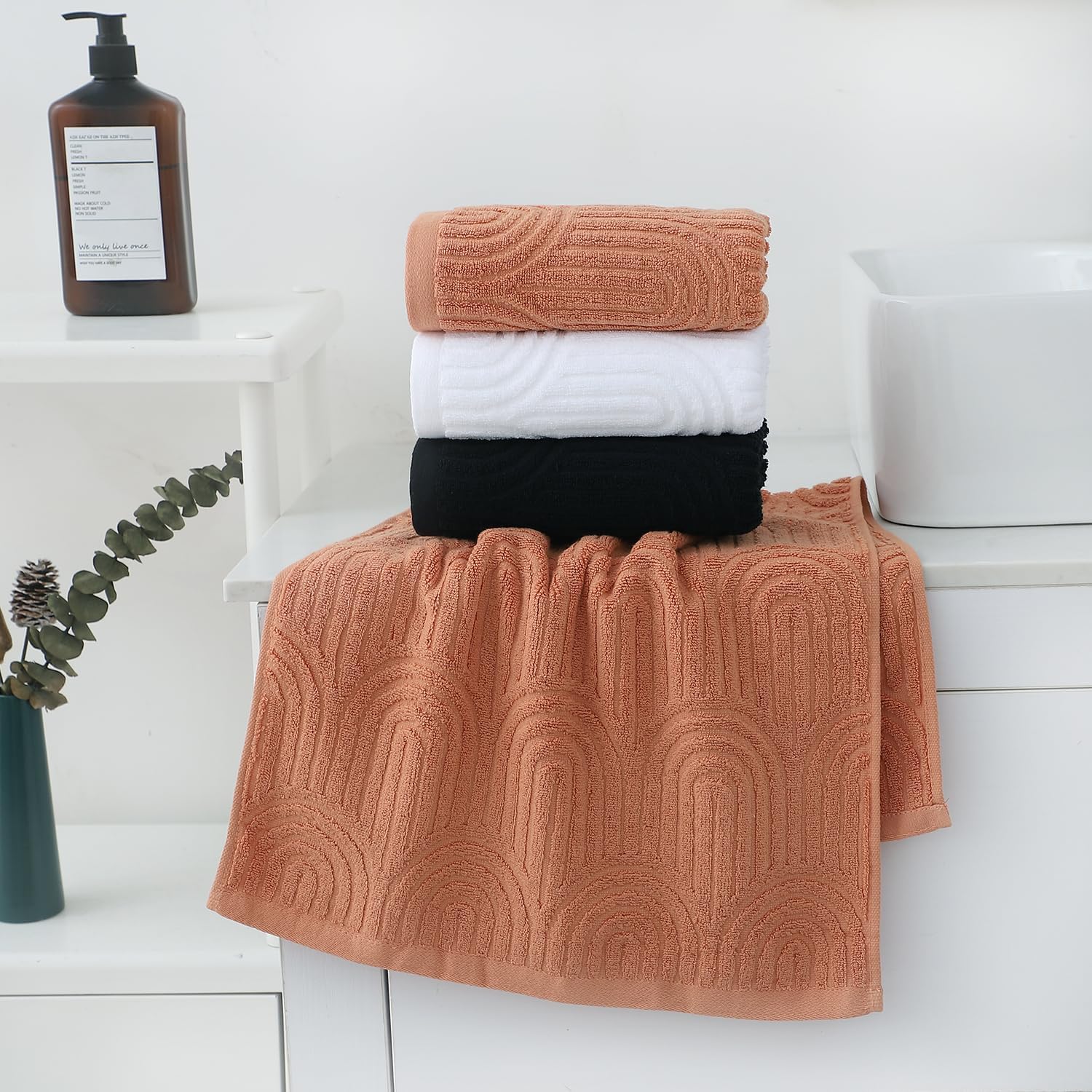 2 Pack Striped Cotton Bath Tow - Travel Towel Quick Dry recension och pris