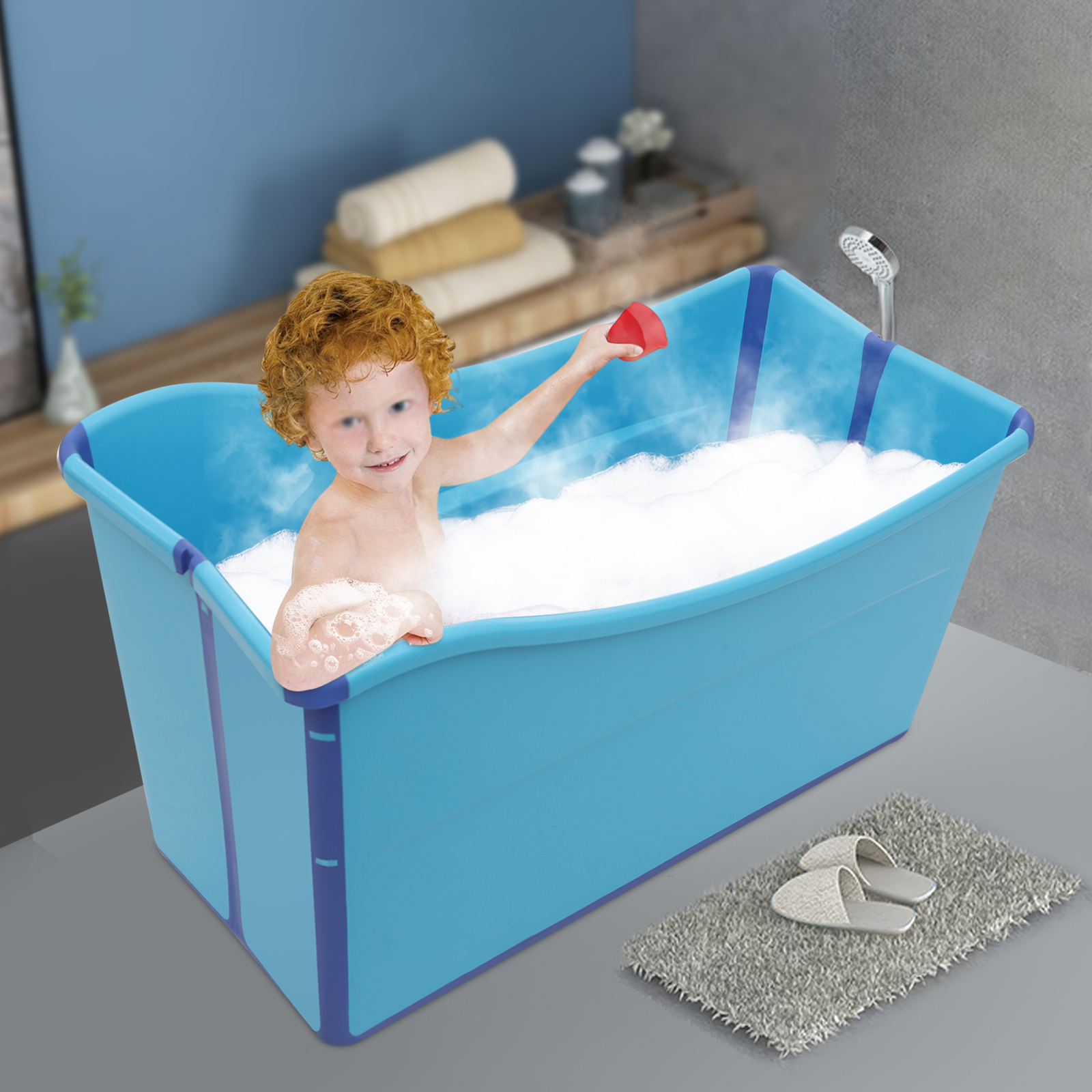 Large Foldable Bathtub for Adu - Travel Accessories For 3 Year Old recension och pris