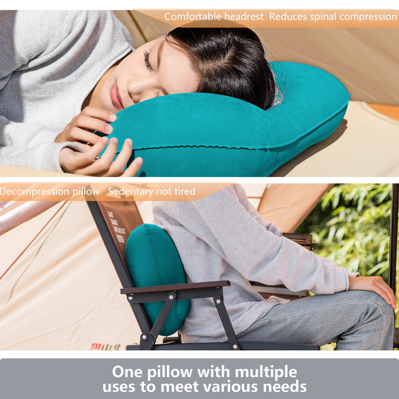 BISINNA Camping Inflatable Pil - Travel Accessories Pillow recension och pris