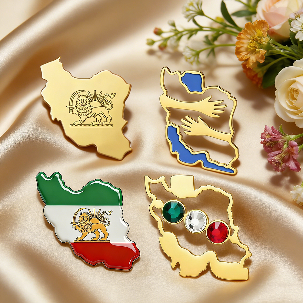 Dawapara Iran Map Shape Brooch - Travel Accessories Gear recension och pris